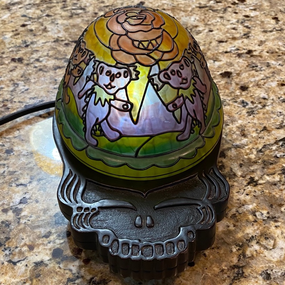 Grateful Dead DancingBear stained Glass Nightlight